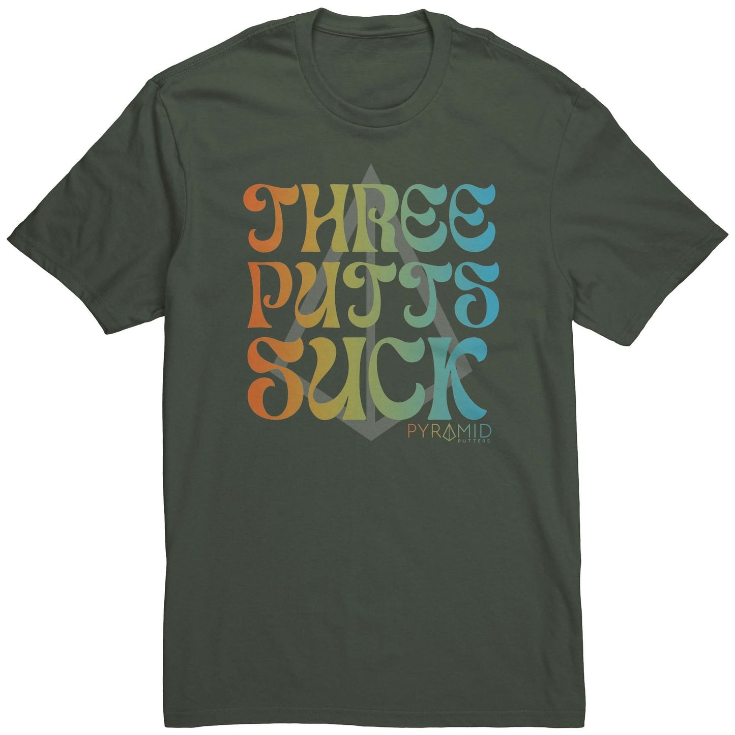 THREE PUTTS SUCK TEE SHIRT (DARK COLORS)